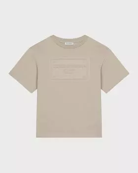 Футболка для мальчика с тисненым логотипом Dolce&Gabbana, цвет Beige