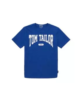Футболка для мальчика стандартного кроя с логотипом спереди Tom Tailor, индиго