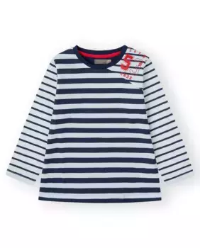 Футболка для мальчика темно-синего цвета в полоску Canada House