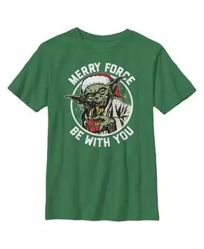 Футболка для мальчика «Звездные войны: Рождество Йода, Май Сила» Disney Lucasfilm