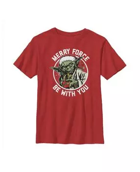 Футболка для мальчика «Звездные войны: Рождество Йода, Май Сила» Disney Lucasfilm
