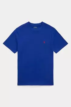 Футболка для мальчиков из 100% хлопкового трикотажа с круглым вырезом Polo Ralph Lauren, синий
