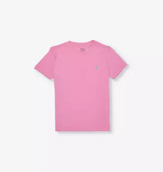 Футболка для мальчиков из хлопкового трикотажа с фирменной вышивкой Polo Ralph Lauren, розовый