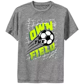 Футболка для мальчиков с графическим изображением Own The Field Performance Licensed Character, цвет Charcoal Heather