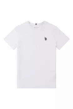 Футболка для мальчиков с изображением двойного гонщика U.S. Polo Assn, белый