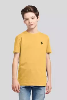 Футболка для мальчиков с изображением двойного гонщика U.S. Polo Assn, оранжевый