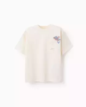 Футболка для мальчиков с коротким рукавом и нагрудным карманом Zippy, бежевый