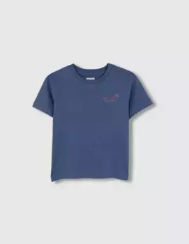 Футболка для мальчиков с короткими рукавами и рисунком на спине Gocco, синий