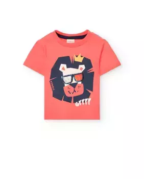 Футболка для мальчиков с короткими рукавами и круглым вырезом Boboli, красный