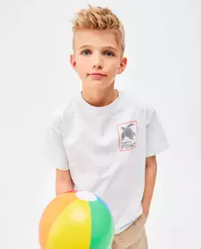 Футболка для мальчиков с короткими рукавами и принтом Kids El Corte Ingls, чёрный