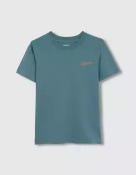 Футболка для мальчиков с короткими рукавами и принтом на спине Gocco, бирюзовый