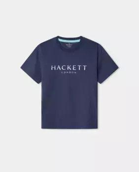 Футболка для мальчиков с логотипом Hackett, тёмно-синий