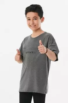 Футболка для мальчиков с никогда не принтованным рисунком Fullamoda, антрацит