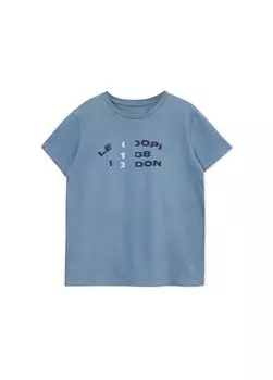 Футболка для мальчиков с принтом цвета индиго 242 LCB 242004 ASTIN INDIGO Lee Cooper, индиго