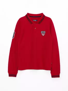 Футболка для мальчиков с воротником-поло и длинными рукавами SOUTHBLUE, красный