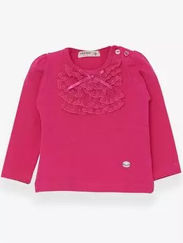 Футболка для маленьких девочек с круглым вырезом и длинными рукавами Breeze