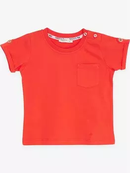 Футболка для маленьких девочек с круглым вырезом и короткими рукавами Breeze, цветок граната