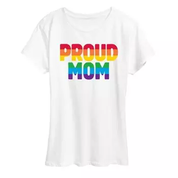 Футболка для мам с гордой надписью "Proud mom" Unbranded, белый