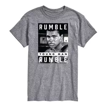 Футболка для молодых людей Big & Tall с Мухаммедом Али Rumble Licensed Character, серый