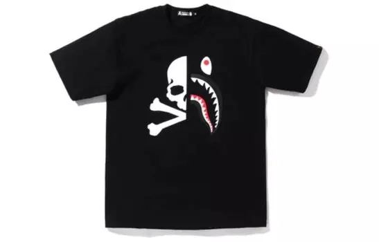 Футболка для мужчин из совместной коллекции Mastermind Japan X Bape Kids X Mmj A Bathing Ape, белый