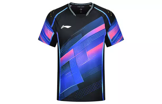 Футболка для настольного тенниса мужская черная Lining, черный