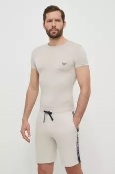 Футболка для отдыха, 2 шт. Emporio Armani Underwear, бежевый