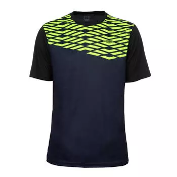 Футболка для паделя мужская - PTS 500 черно-желтая KUIKMA, черный синий/черный