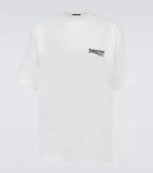 Футболка для политической кампании large-fit Balenciaga, белый