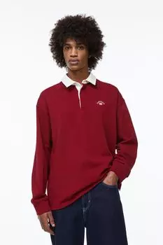 Футболка для регби свободного кроя H&amp;M, красный/вне пути
