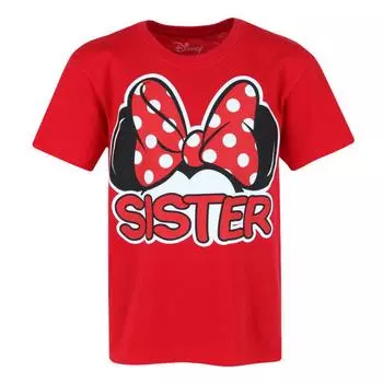 Футболка для семьи «Сестра девушки Диснея Минни Маус» Jerry Leigh, цвет red disney