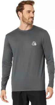 Футболка для серфинга Heritage Heather с длинными рукавами Quiksilver, цвет Iron Gate