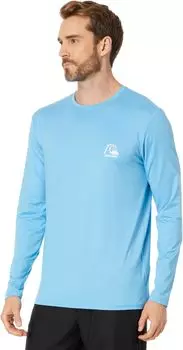 Футболка для серфинга Heritage Heather с длинными рукавами Quiksilver, цвет Azure Blue