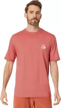 Футболка для серфинга Heritage Heather с короткими рукавами Quiksilver, цвет Mineral Red
