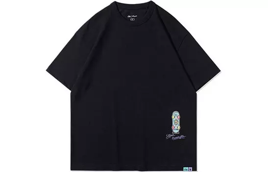 Футболка для скейтбординга мужская черная Lining, черный