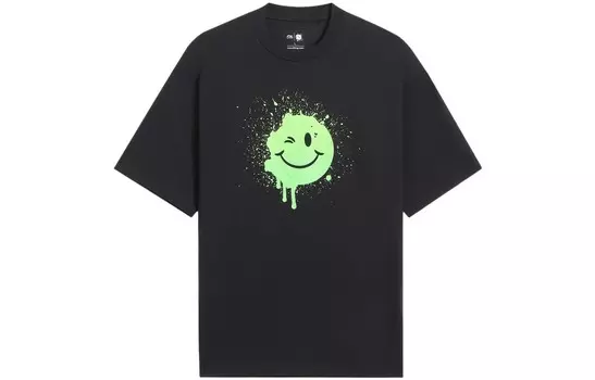 Футболка для скейтбординга унисекс, черная Lining, черный