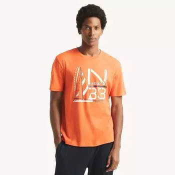 Футболка для сна Nautica Mens Sailboat, цвет pier orange