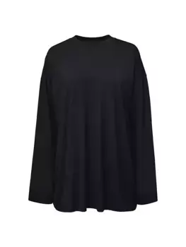 Футболка для сна оверсайз с длинными рукавами Weworewhat, черный