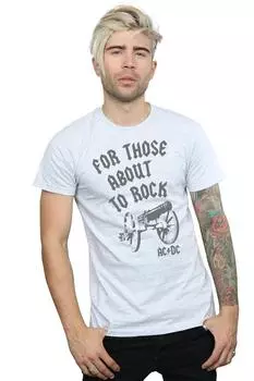 Футболка для тех, кто собирается сыграть в Rock Cannon AC/DC, серый