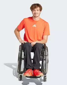 Футболка для тренировок Adapt ярко-красного/белого цвета adidas performance