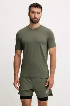 Футболка для тренировок Ea7 Emporio Armani, зеленый