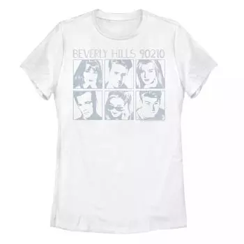 Футболка для юниоров Beverly Hills 90210 с потертостями и портретными вставками Licensed Character