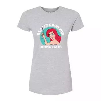 Футболка для юниоров Disney's The Little Mermaid, подходящая для прически Licensed Character, серый