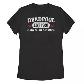 Футболка для юниоров Marvel Deadpool 30th Merc With A Mouth Est 1991 Licensed Character