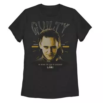 Футболка для юниоров Marvel Loki Guilty Head Shot Shot Licensed Character