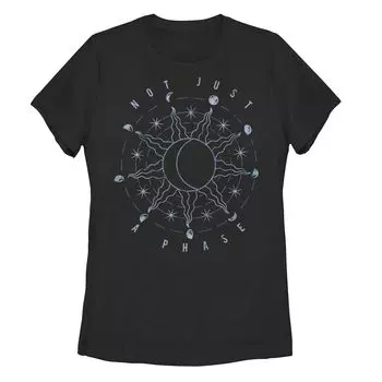 Футболка для юниоров с графикой Moon Phase Galactic, черный