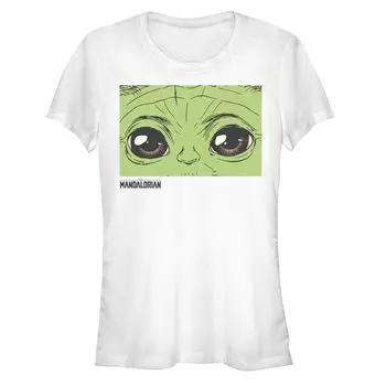 Футболка для юниоров с изображением «Звездных войн», «Мандалорец, ребенок, он же малыш Йода», «Эти глаза», «Большое лицо», графическое изображение Star Wars