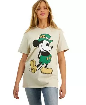 Футболка для юниоров с круглым вырезом и короткими рукавами shamrock-mickey-mouse Disney