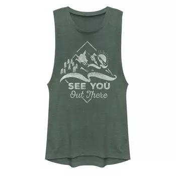 Футболка для юниоров с надписью «See You Out There» на тему горного заката