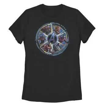 Футболка для юниоров с портретными панелями Marvel Avengers Circle Licensed Character