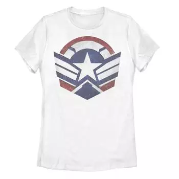 Футболка для юниоров с выцветшим графическим логотипом Marvel The Falcon and The Winter Soldier Wings Shield Licensed Character